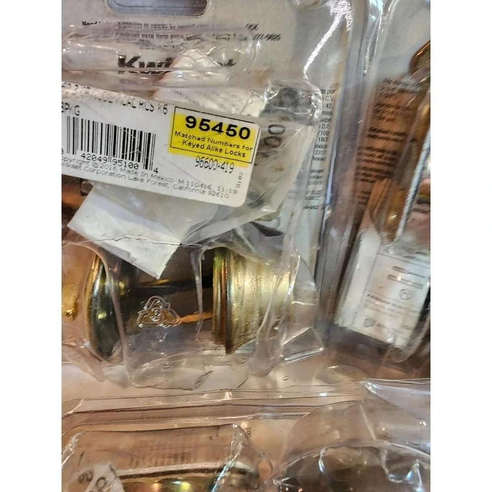 Kwikset 660 Deadbolt Keyed Alike 3 & 1open Pack Plus OpenBox Polished Brass95450